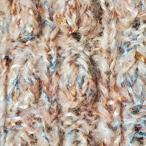 Unbranded Handmade Chunky Bobble Stitch Knit Neutral Long Sleeve Sweater - Picture 3 of 7